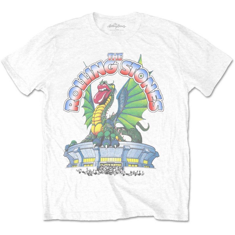 The Rolling Stones 81 Tour Dragon Heren T shirt Wit